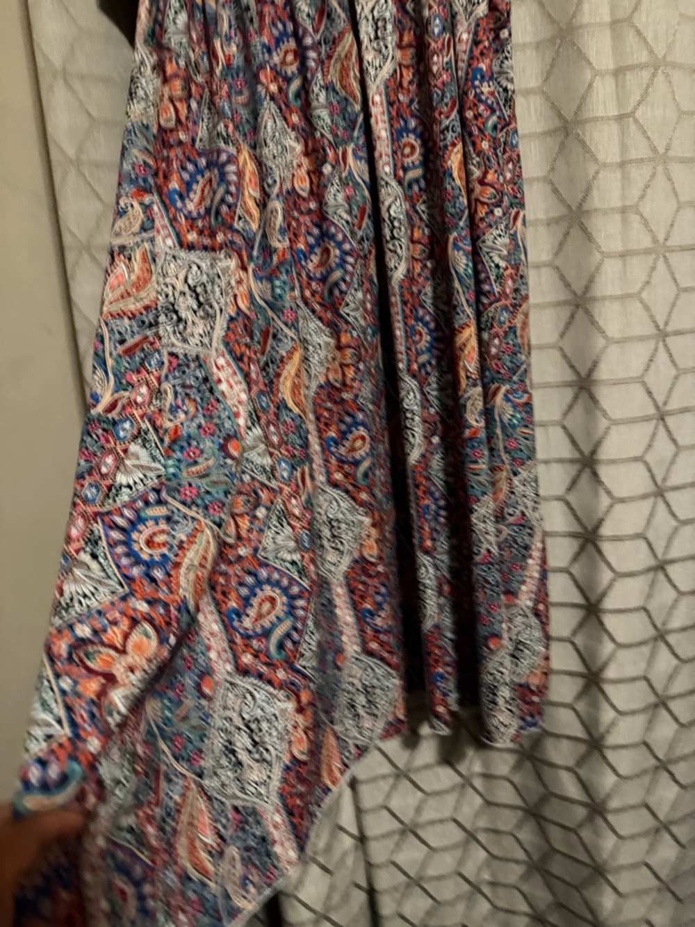 Multicolor Paisley Maxi Skirt - Lightweight Boho Print